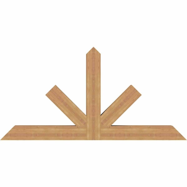 Ekena Millwork Saratoga Timber Gable Bracket, Western Red Cedar, 72"W x 36"H x 5 1/2"D x 5 1/2"F, 12/12 Pitch GBW072X36X0606SAR00SWR - main